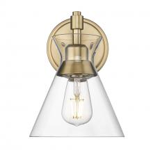  0511-1W BCB-CLR - Malta BCB 1 Light Wall Sconce in Brushed Champagne Bronze with Clear Glass Shade